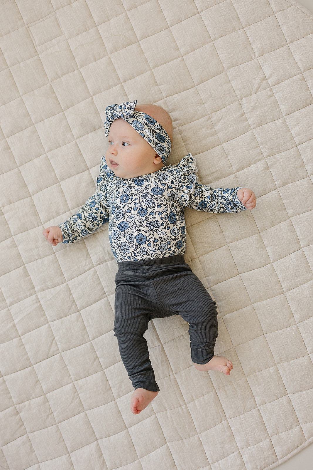 Bluebell Ruffle Sleeve Pointelle Bamboo Bodysuit