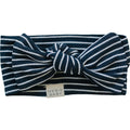 Navy Stripes Ribbed Bamboo Head Wrap