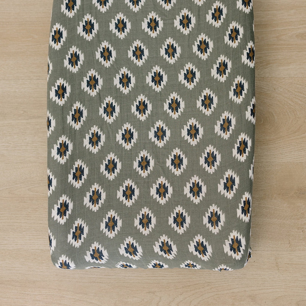 Southwest Aztec Muslin Changing Pad Cover