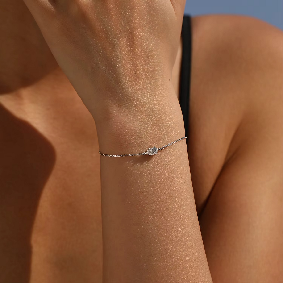 Fashion Lab Diamond Link Chain Bracelets